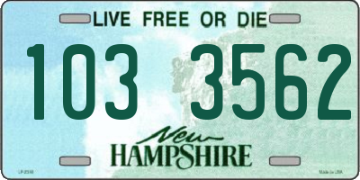 NH license plate 1033562