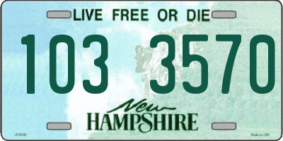 NH license plate 1033570