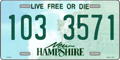 NH license plate 1033571