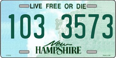 NH license plate 1033573