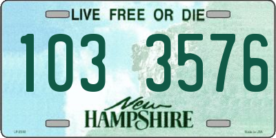 NH license plate 1033576