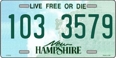 NH license plate 1033579