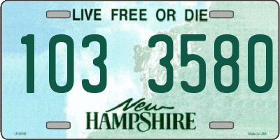 NH license plate 1033580