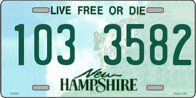 NH license plate 1033582