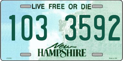 NH license plate 1033592