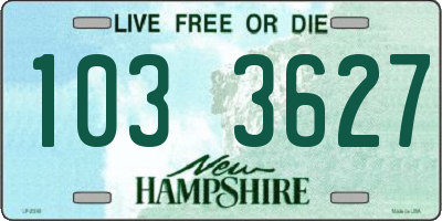 NH license plate 1033627