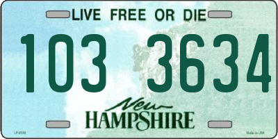 NH license plate 1033634