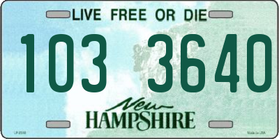 NH license plate 1033640