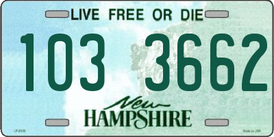 NH license plate 1033662