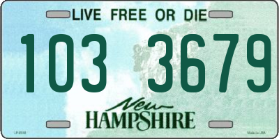NH license plate 1033679