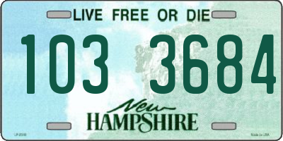 NH license plate 1033684