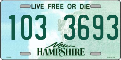 NH license plate 1033693