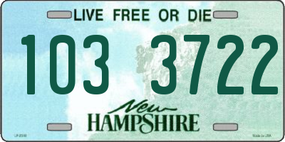 NH license plate 1033722