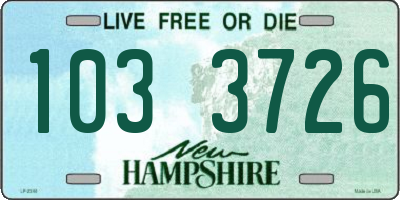 NH license plate 1033726