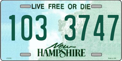 NH license plate 1033747