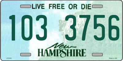 NH license plate 1033756