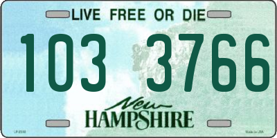 NH license plate 1033766