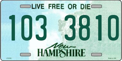 NH license plate 1033810
