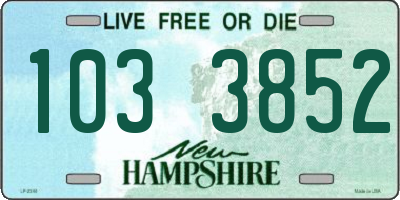 NH license plate 1033852