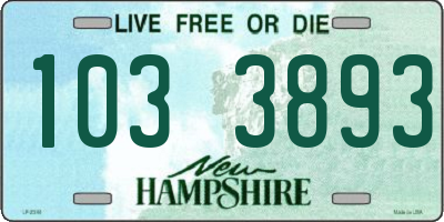NH license plate 1033893