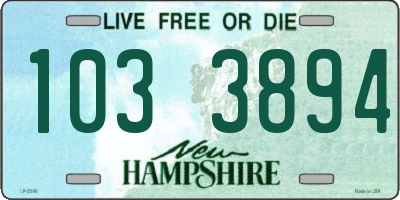 NH license plate 1033894