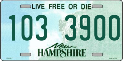 NH license plate 1033900