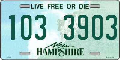 NH license plate 1033903