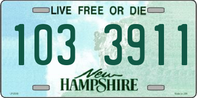 NH license plate 1033911