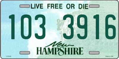 NH license plate 1033916