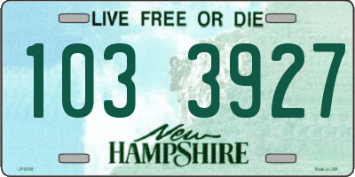 NH license plate 1033927