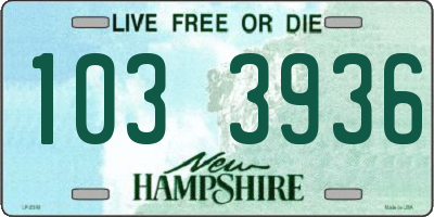 NH license plate 1033936