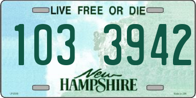 NH license plate 1033942