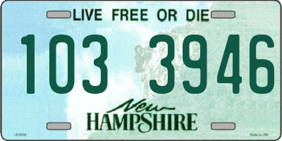 NH license plate 1033946