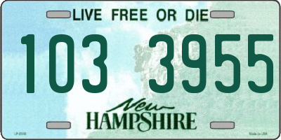 NH license plate 1033955