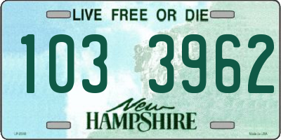 NH license plate 1033962