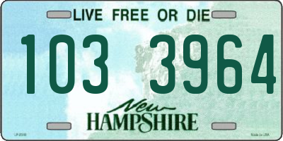 NH license plate 1033964