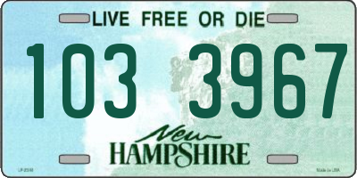 NH license plate 1033967