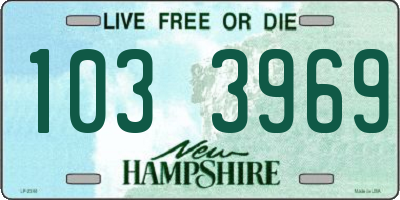 NH license plate 1033969