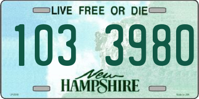 NH license plate 1033980