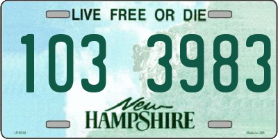 NH license plate 1033983