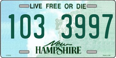 NH license plate 1033997