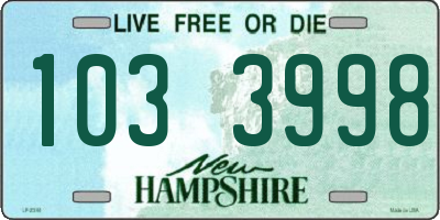 NH license plate 1033998
