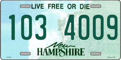 NH license plate 1034009