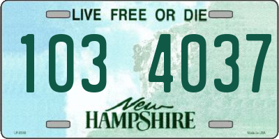 NH license plate 1034037