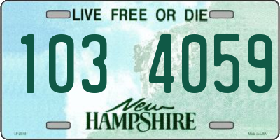 NH license plate 1034059