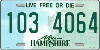NH license plate 1034064