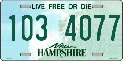 NH license plate 1034077