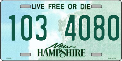 NH license plate 1034080