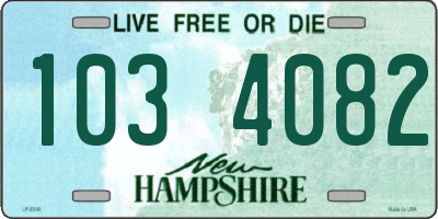 NH license plate 1034082