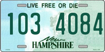 NH license plate 1034084